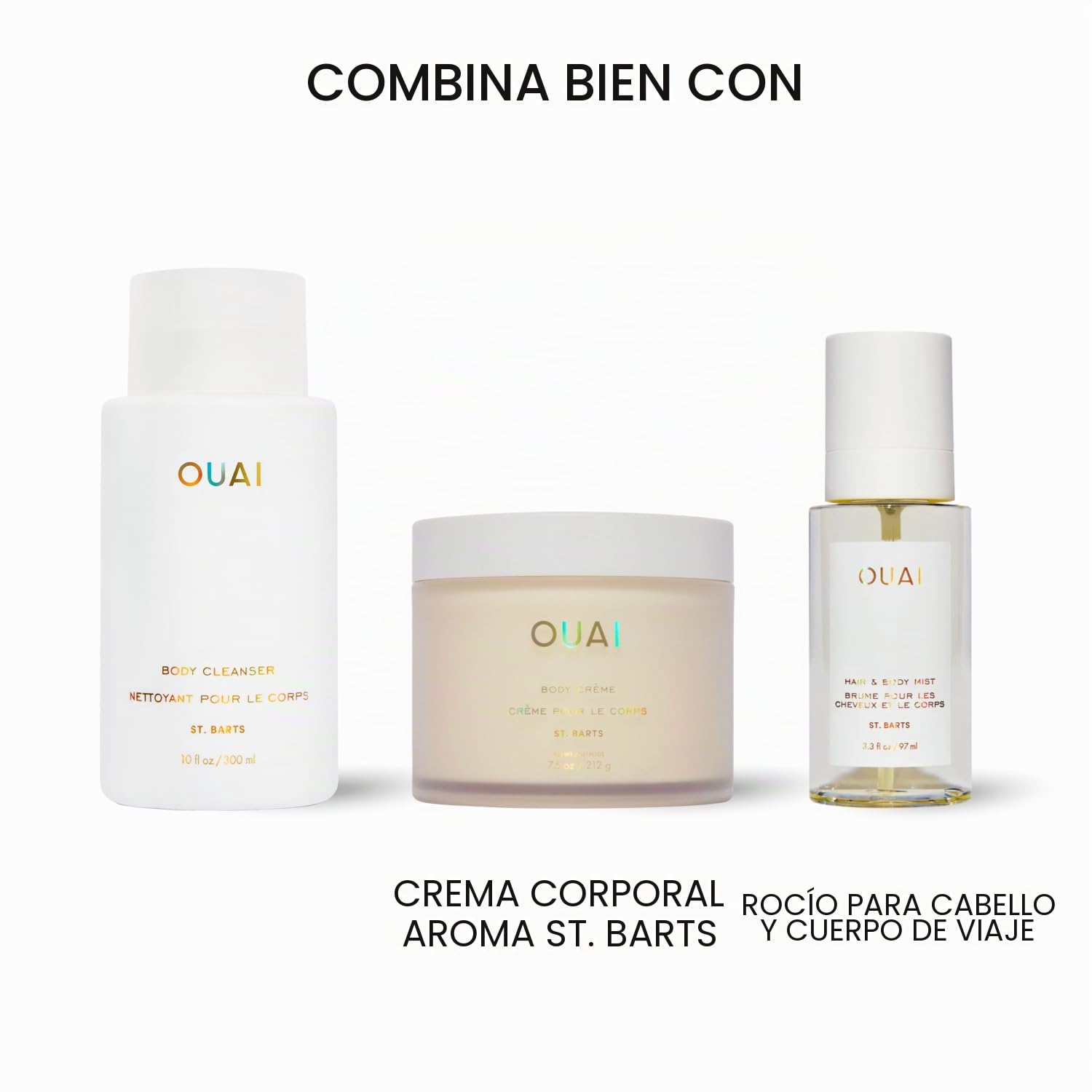 OUAI LIMPIADOR CORPORAL - GEL DE BAÑO ESPUMOSO - ST. BARTS 10 ONZAS LÍQUIDAS - 7