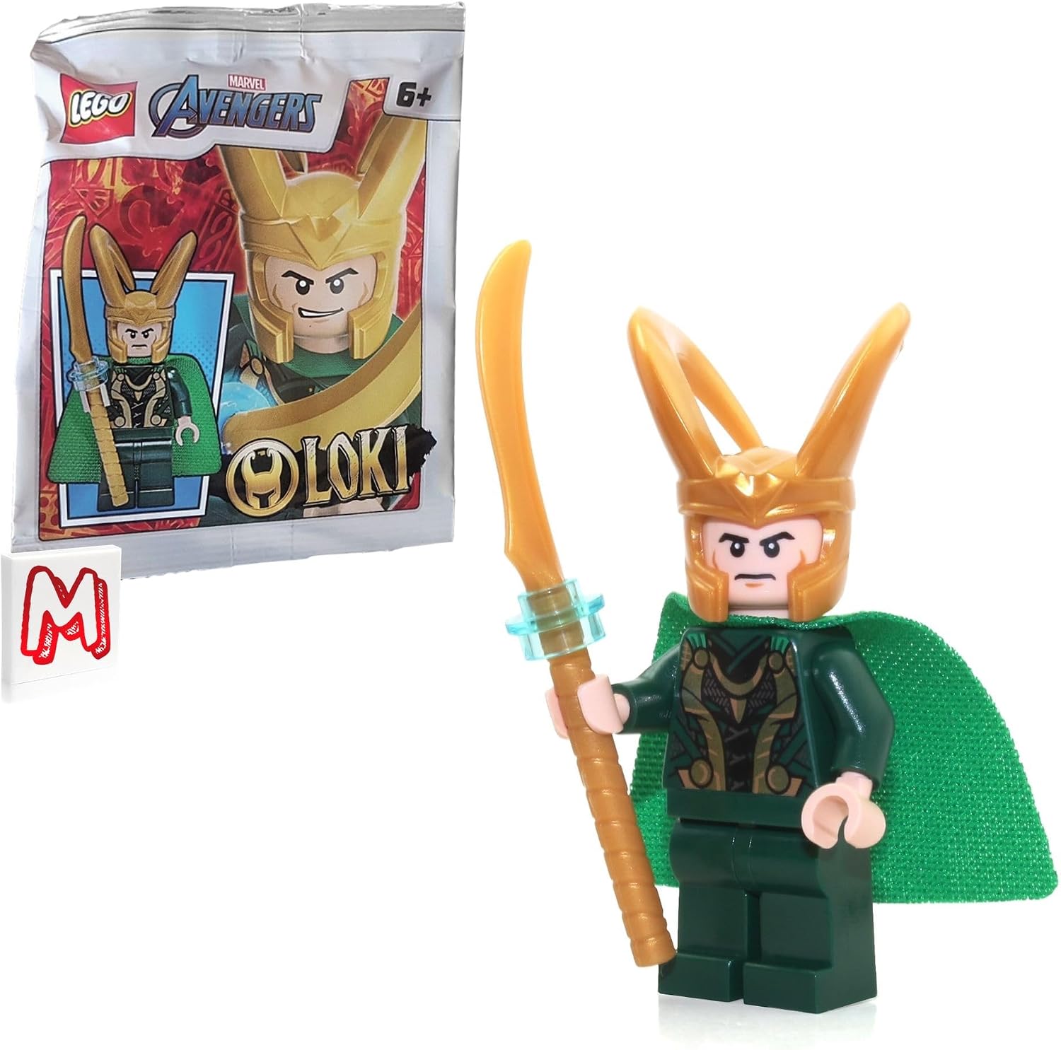 LEGO MARVEL SUPER HEROES AVENGERS WRATH OF LOKI MINIFIGURE - LOKI CON BASTÓN DORADO 76152 - 1