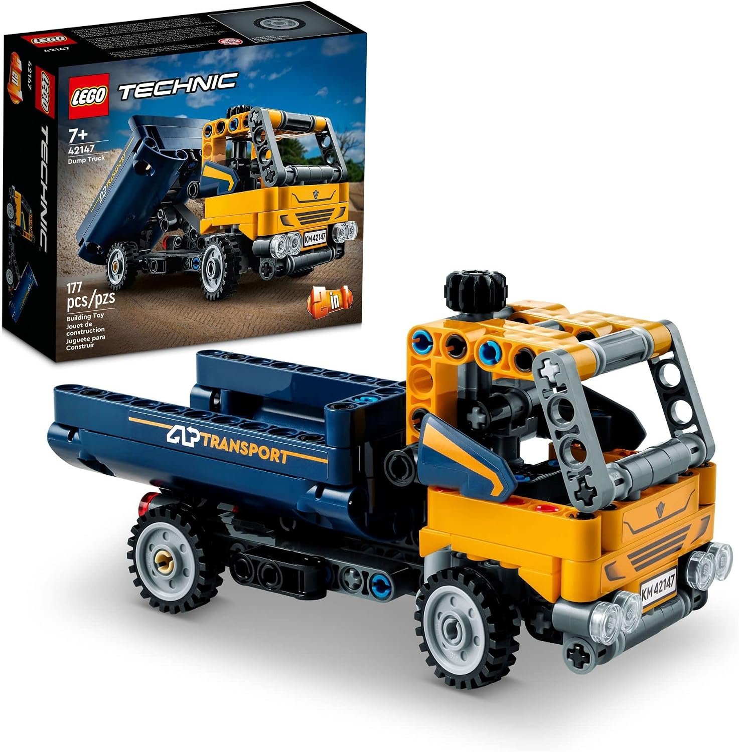 LEGO TECHNIC CAMIÓN VOLQUETE 42147, SET DE JUGUETE 2 EN 1, MODELO DE VEHÍCULO DE CONSTRUCCIÓN QUE SE TRANSFORMA - 1