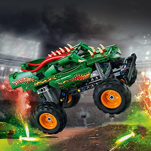 LEGO TECHNIC MONSTER JAM DRAGÓN CAMIÓN MONSTRUO JUGUETE PARA NIÑOS Y NIÑAS, COCHE DE CARRERAS DE 2 EN 1 CON RETROCESO - 7