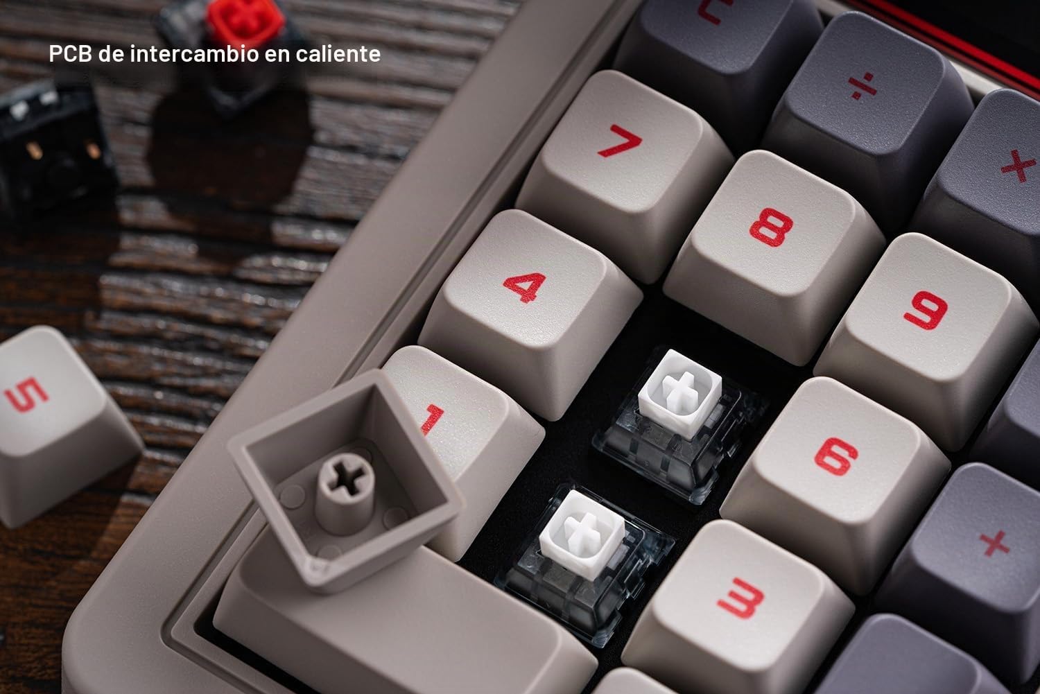 8BITDO TECLADO NUMÉRICO MECÁNICO RETRO DE 18 TECLAS, COMPATIBLE CON TECLADO NUMÉRICO DE PC Y MODO DE CALCULADORA ESTÁNDAR, - 6