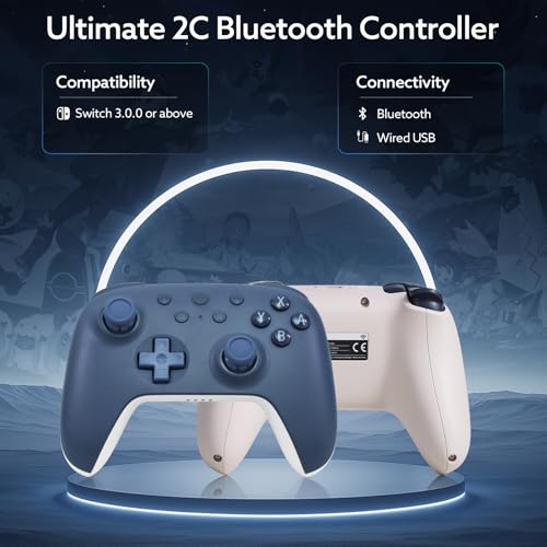 8BITDO ULTIMATE 2C BLUETOOTH CONTROLLER FOR SWITCH/SWITCH 2 - WIRELESS GAMING CONTROLLER WITH HALL EFFECT JOYSTICKS, 6-AXIS - 7