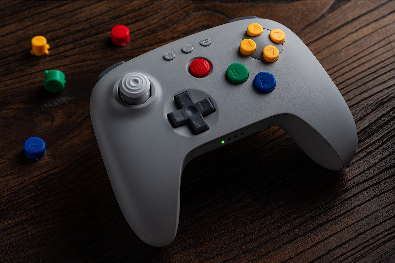 8BITDO 64 2.4G WIRELESS CONTROLLER FOR N64 CONSOLE, ANALOGUE 3D, AND WINDOWS GREY - 6