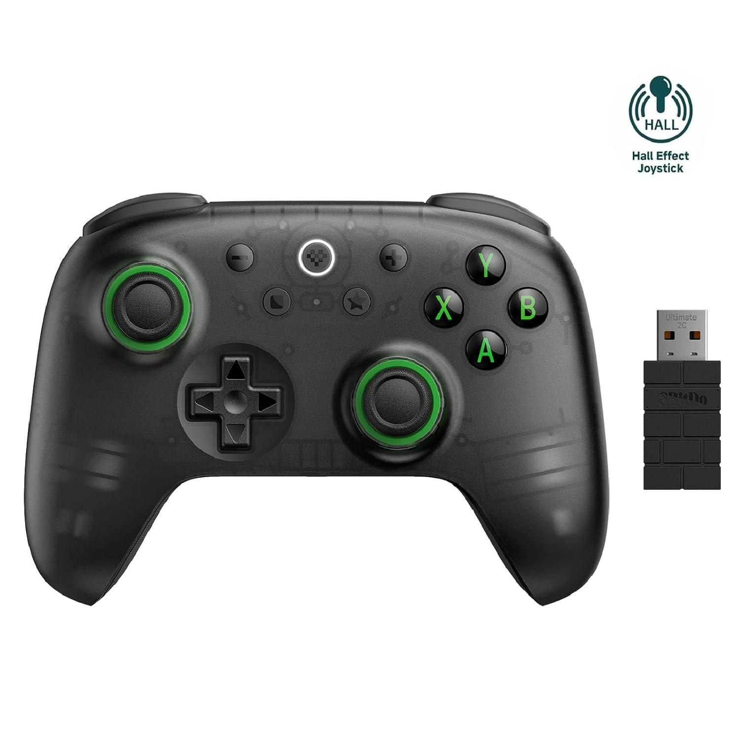 8BITDO ULTIMATE 2C WIRELESS CONTROLLER FOR WINDOWS PC AND ANDROID, WITH 1000HZ POLLING RATE, HALL EFFECT JOYSTICKS AND HALL - 1