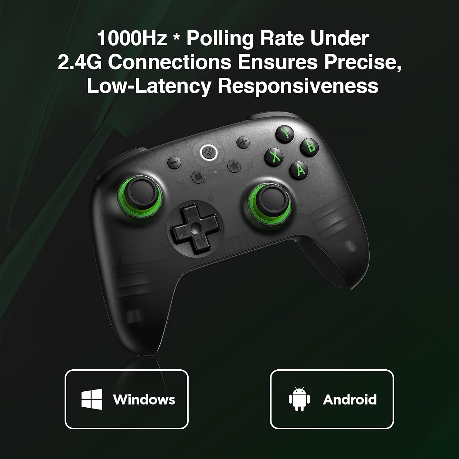 8BITDO ULTIMATE 2C WIRELESS CONTROLLER FOR WINDOWS PC AND ANDROID, WITH 1000HZ POLLING RATE, HALL EFFECT JOYSTICKS AND HALL - 4