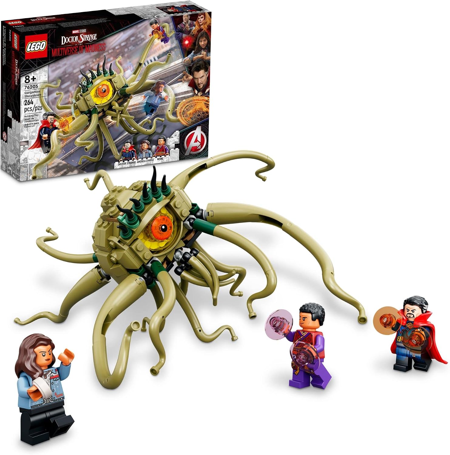 LEGO MARVEL GARGANTOS SHOWDOWN 76205 MONSTER BUILDING KIT CON DOCTOR STRANGE, WONG Y AMERICA CHAVEZ PARA MAYORES DE 8 AÑOS - 1