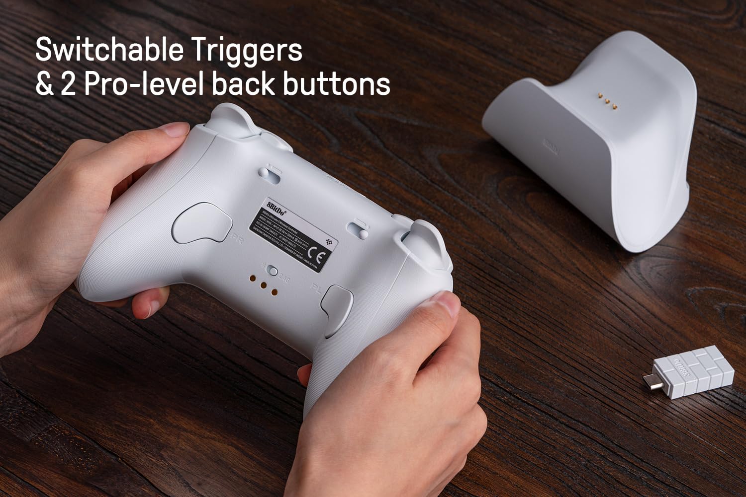 8BITDO ULTIMATE 2 WIRELESS GAMING CONTROLLER WITH CHARGING DOCK - PURPLE - 4