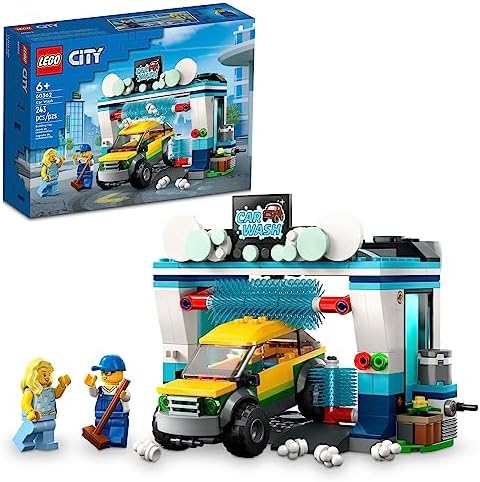LEGO CITY CAR WASH 60362 JUEGO DE JUGUETES DE CONSTRUCCIÓN, DIVERTIDA IDEA DE REGALO PARA NIÑOS DE 6 AÑOS, PRESENTA CEPILLOS - 7