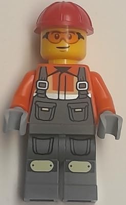LEGO CIUDAD: MINIFIGURA DEL TRABAJADOR DE LA CONSTRUCCIÓN CON VEHÍCULO BUZZSAW - 4