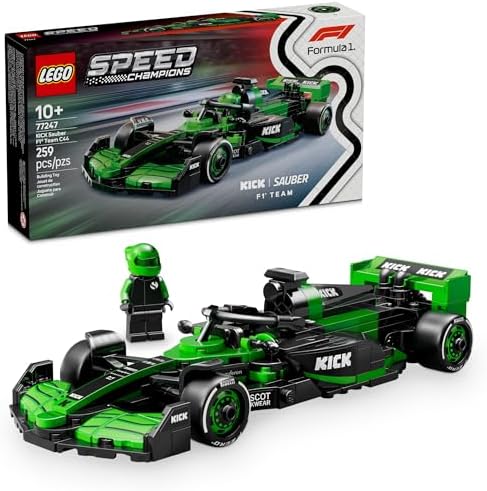LEGO SPEED CHAMPIONS KICK SAUBER F1 TEAM C44 COCHE DE CARRERAS DE JUGUETE - JUEGO DE CONSTRUCCIÓN PARA NIÑOS, NIÑOS Y NIÑAS, - 7