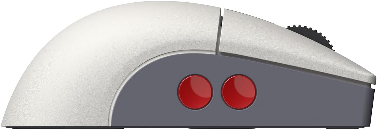 8BITDO RATÓN RETRO R8 CON BASE DE CARGA, SENSOR ÓPTICO PAW 3395 DPI 26,000, MOUSE INALÁMBRICO CON FRECUENCIA DE SONDEO 4K, - 3