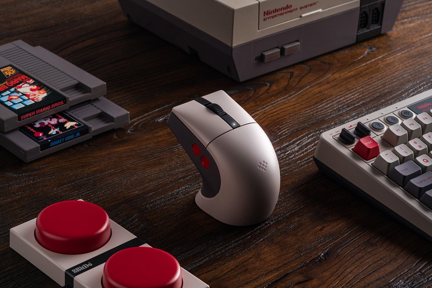 8BITDO RATÓN RETRO R8 CON BASE DE CARGA, SENSOR ÓPTICO PAW 3395 DPI 26,000, MOUSE INALÁMBRICO CON FRECUENCIA DE SONDEO 4K, - 6