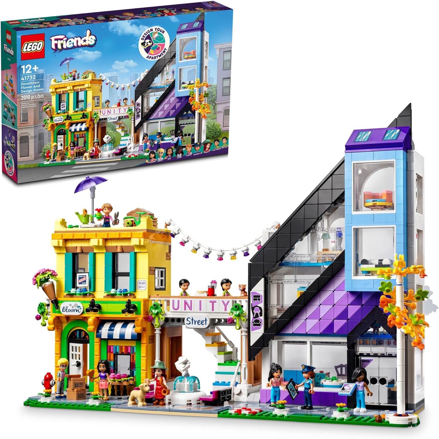 LEGO FRIENDS DOWNTOWN FLOWER AND DESIGN STORES 41732 JUEGO DE CONSTRUCCIÓN - JUGUETE CONSTRUIBLE CON APARTAMENTO, TIENDAS, - 1