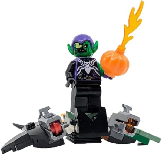 LEGO SUPERHÉROES: MINIFIGURA GOBLIN VERDE VENOMIZADA CON PLANEADOR - 2