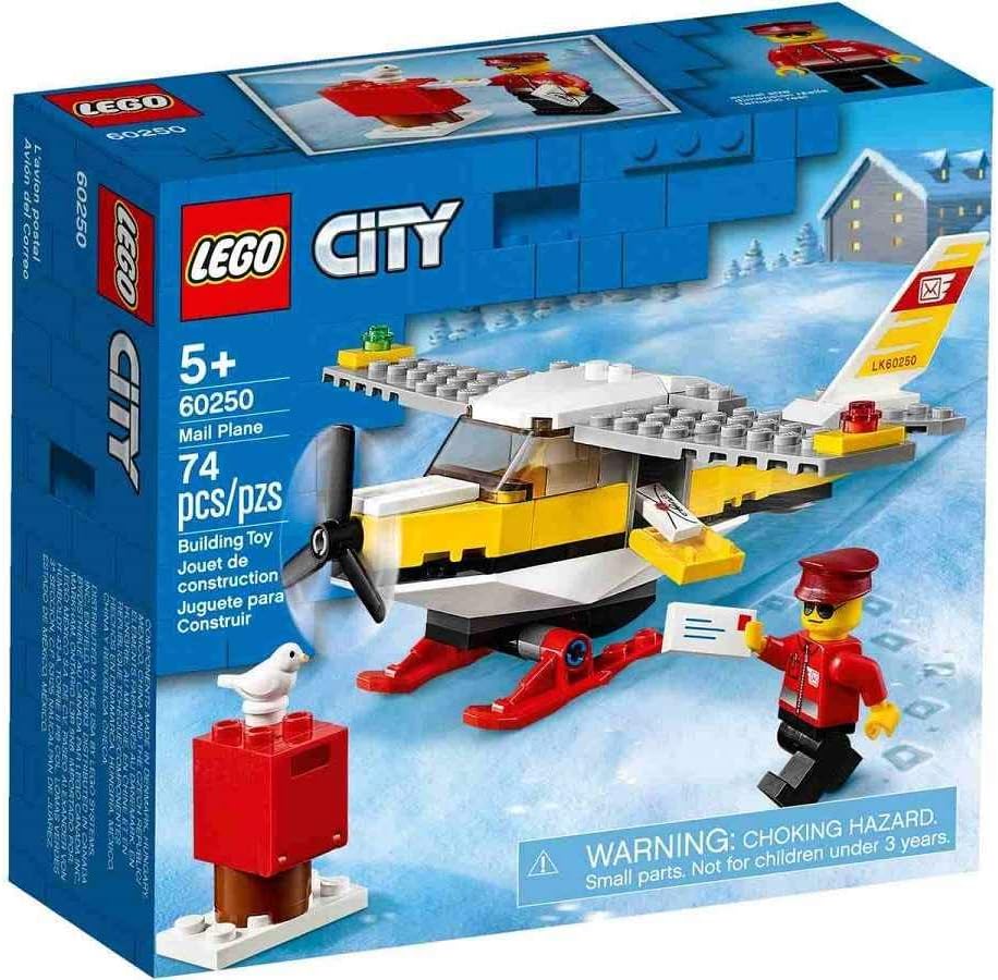 LEGO CITY MAIL PLANE 60250 - JUGUETE DE SIMULACIÓN, DIVERTIDO JUEGO DE CONSTRUCCIÓN PARA NIÑOS 74 PIEZAS - 1