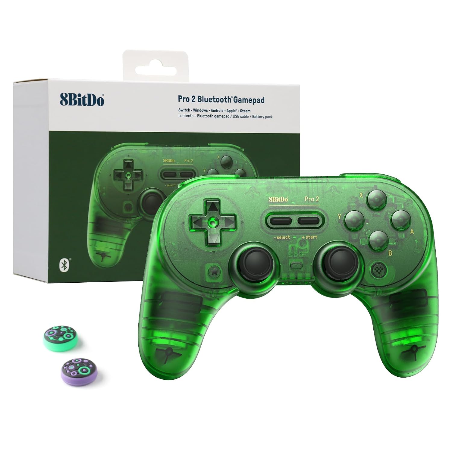 8BITDO PRO 2 CONTROLADOR INALÁMBRICO BLUETOOTH ACTUALIZACIÓN DE JOYSTICK DE EFECTO HALL - PARA SWITCH/SWITCH 2 PC WINDOWS - 1