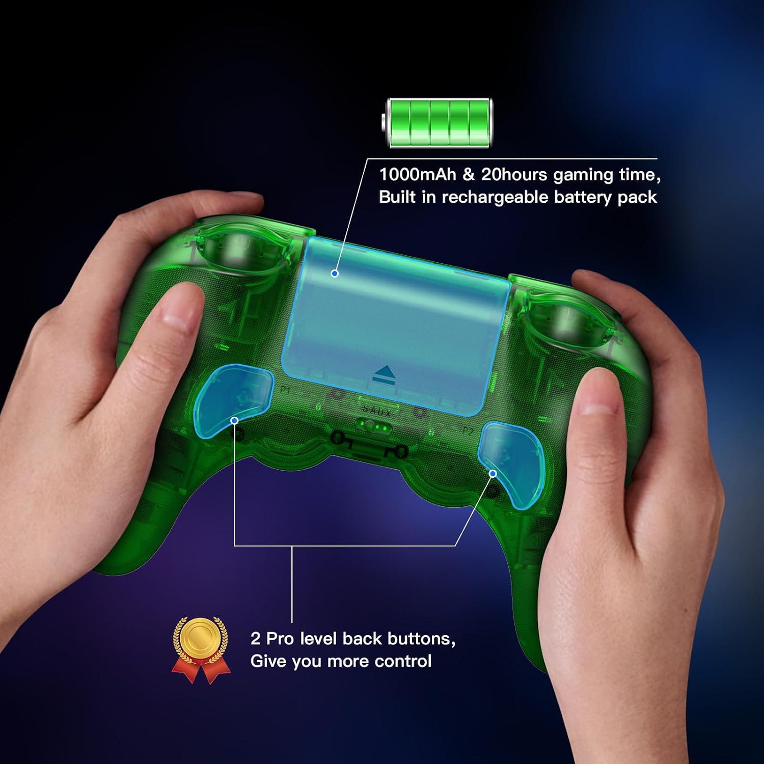 8BITDO PRO 2 CONTROLADOR INALÁMBRICO BLUETOOTH ACTUALIZACIÓN DE JOYSTICK DE EFECTO HALL - PARA SWITCH/SWITCH 2 PC WINDOWS - 2
