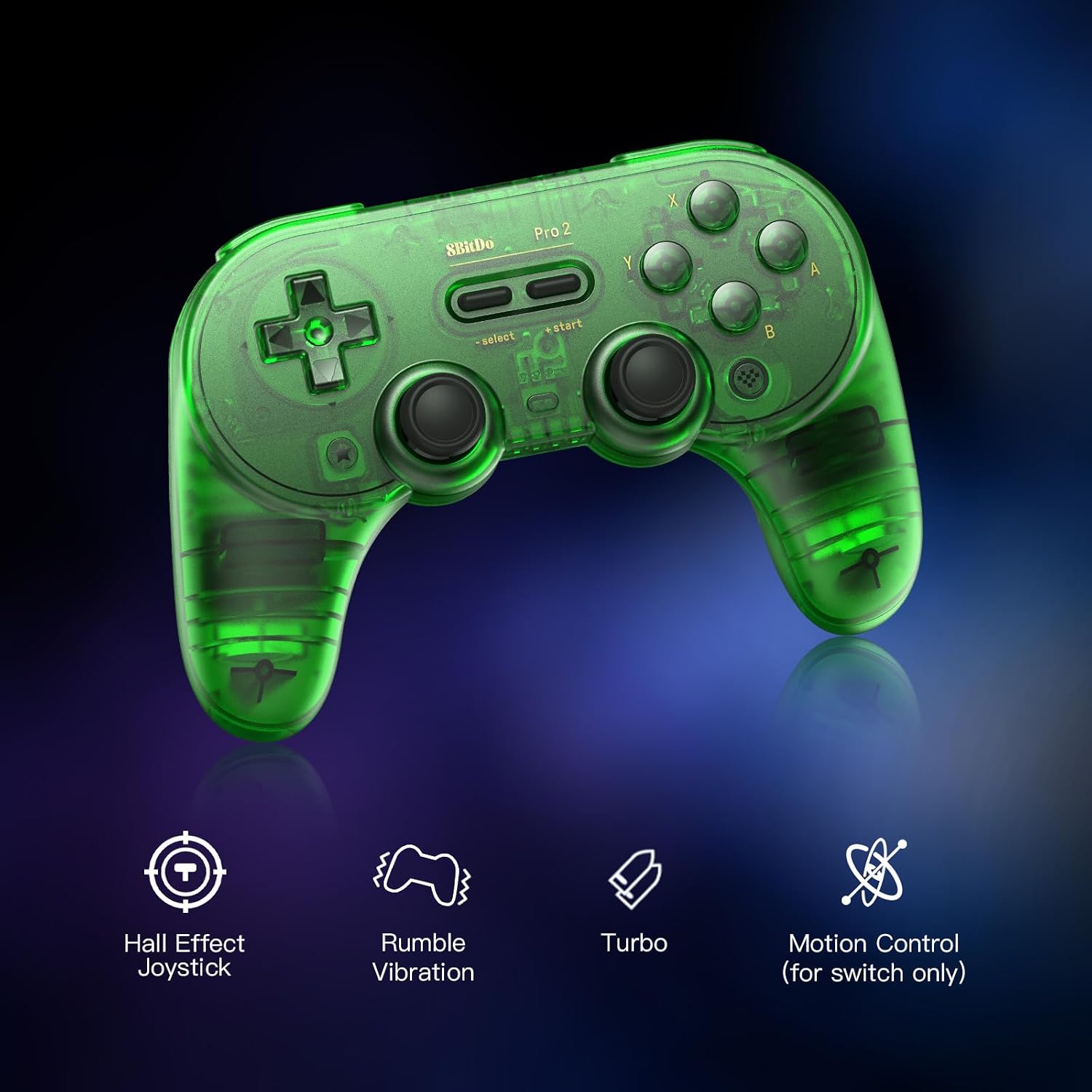 8BITDO PRO 2 CONTROLADOR INALÁMBRICO BLUETOOTH ACTUALIZACIÓN DE JOYSTICK DE EFECTO HALL - PARA SWITCH/SWITCH 2 PC WINDOWS - 5