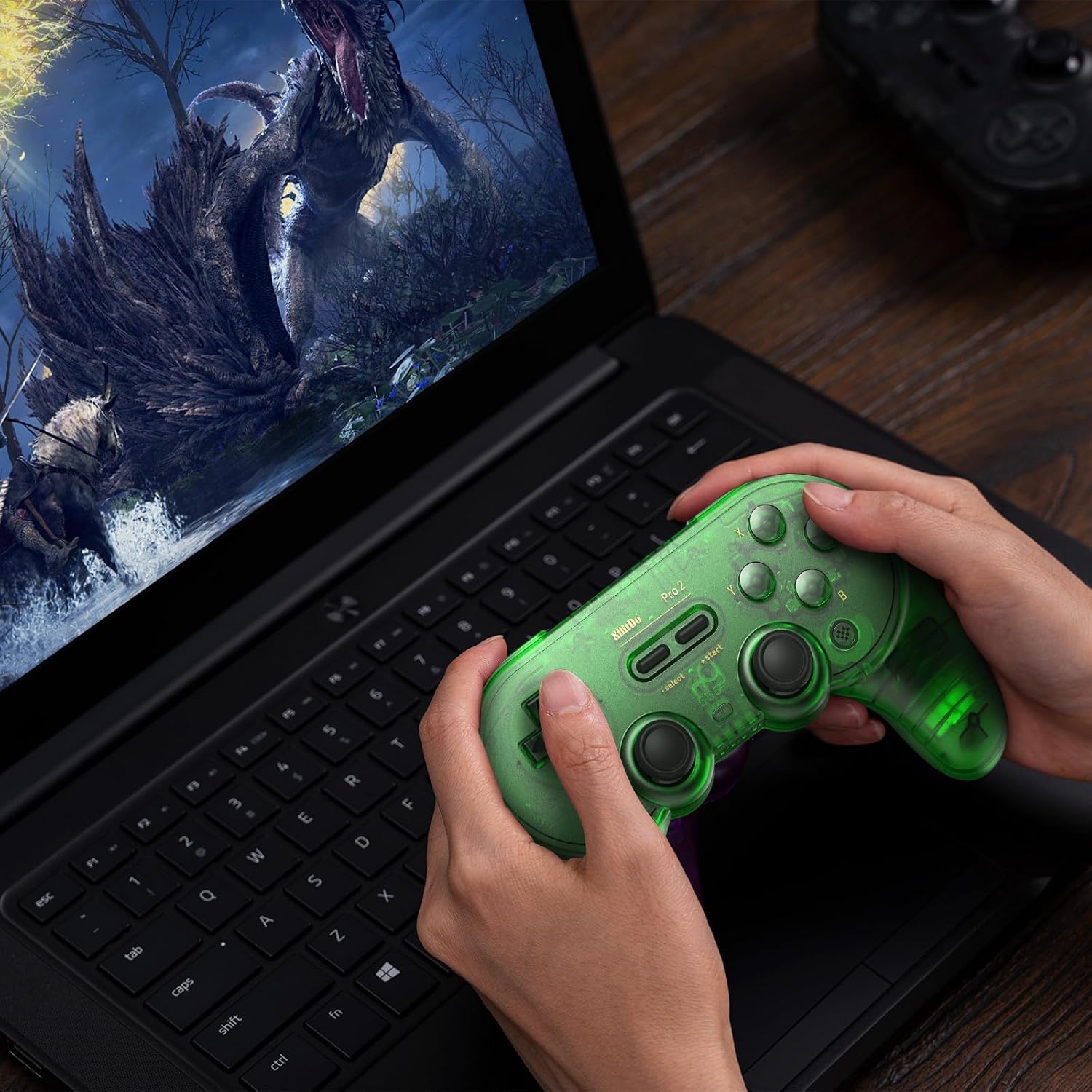8BITDO PRO 2 CONTROLADOR INALÁMBRICO BLUETOOTH ACTUALIZACIÓN DE JOYSTICK DE EFECTO HALL - PARA SWITCH/SWITCH 2 PC WINDOWS - 6