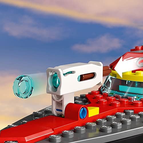 LEGO CITY SET DE CONSTRUCCIÓN DE BOTE DE RESCATE DE BOMBEROS - BOTE FLOTABLE PARA NIÑOS Y NIÑAS, EDADES 5 - JUGUETE DE JUEGO - 7