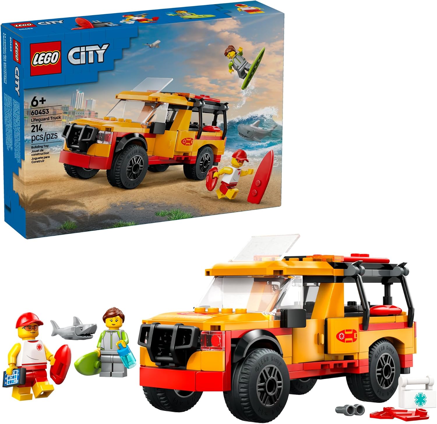 LEGO CITY CAMIÓN DE RESCATE DE SALVAVIDAS DE PLAYA - JUEGO DE CONSTRUCCIÓN PARA NIÑOS, NIÑOS Y NIÑAS, A PARTIR DE 6 AÑOS - - 1