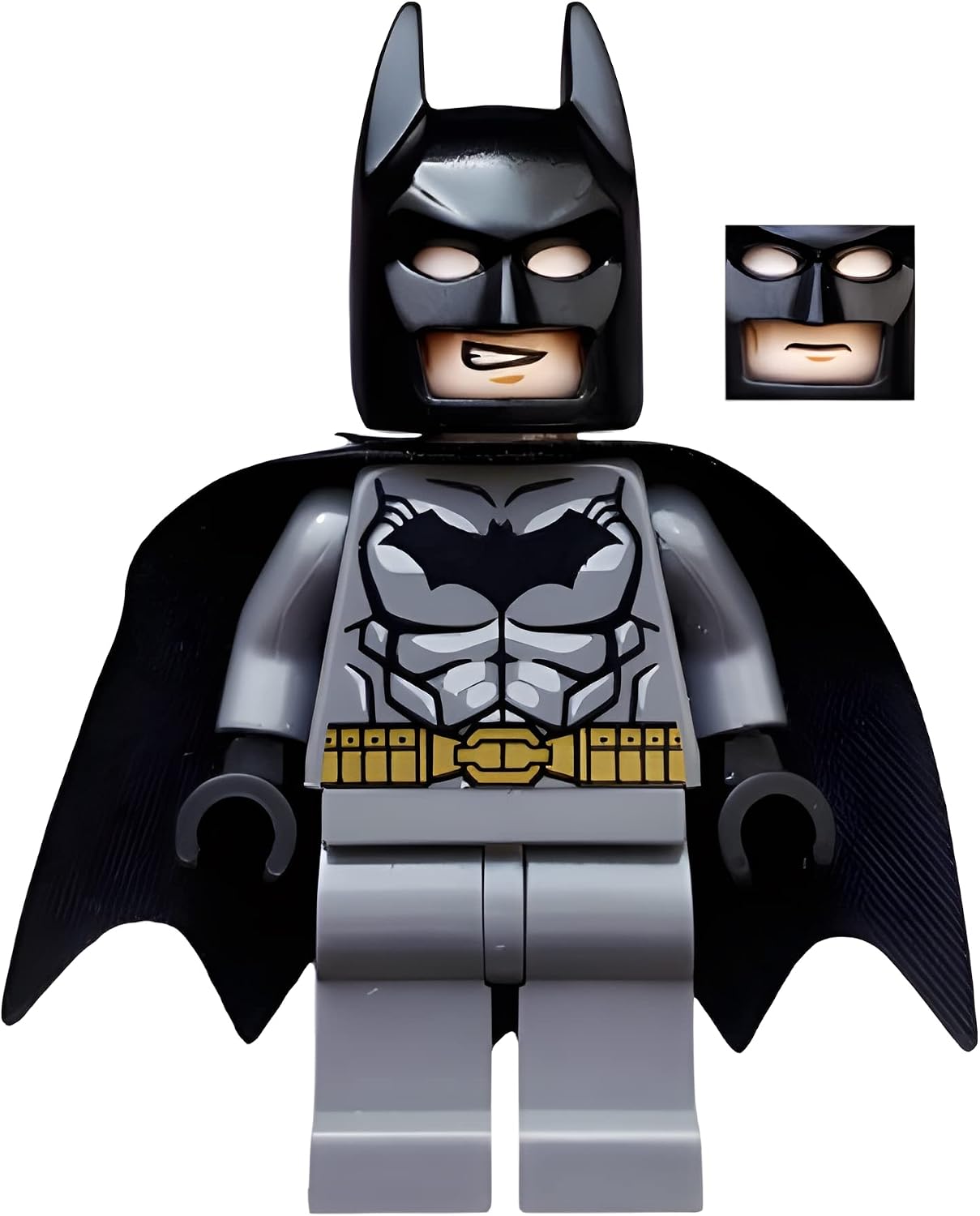 LEGO DC COMICS SUPER HEROES BATMAN MINIFIGURA - BATMAN CINTURÓN GRIS OSCURO ORO - 1