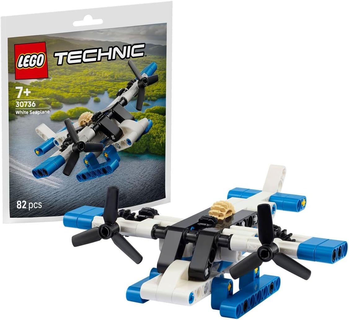 LEGO TECHNIC WHITE SEAPLANE 30736 82 PIEZAS - 1