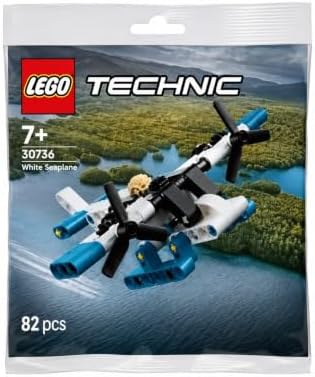 LEGO TECHNIC WHITE SEAPLANE 30736 82 PIEZAS - 7
