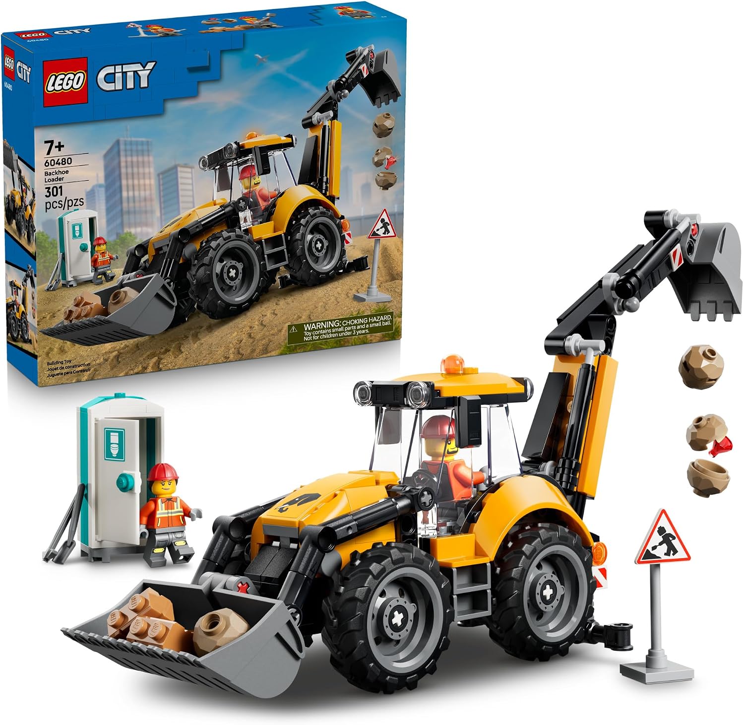 LEGO CITY YELLOW BACKHOE LOADER 60480 - 1