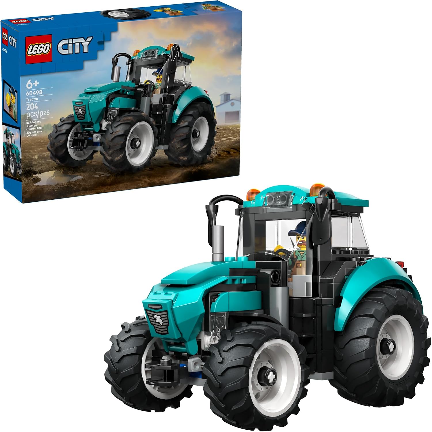 LEGO CITY TRACTOR - JUGUETE DE CONSTRUCCIÓN PARA NIÑOS VEHÍCULO DE GRANJA PARA NIÑOS Y NIÑAS, A PARTIR DE 7 AÑOS JUGUETE - 1
