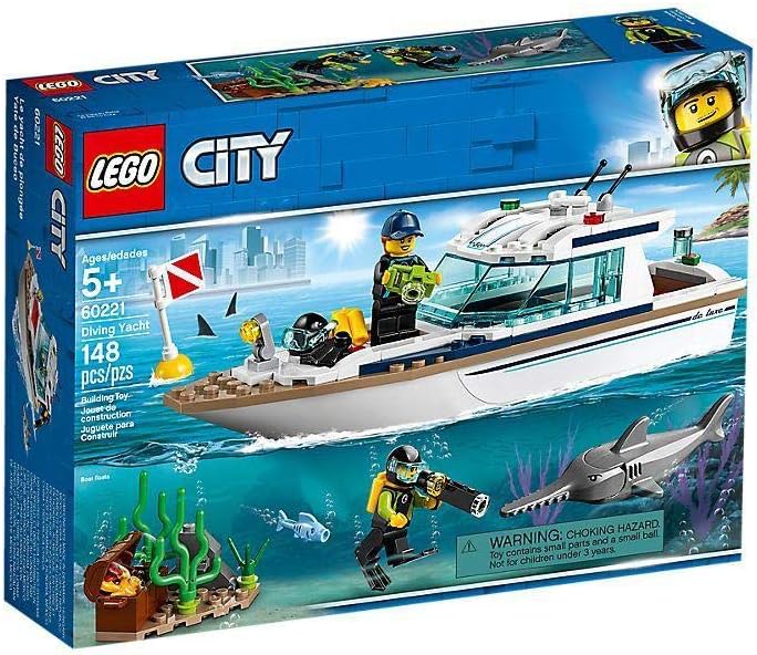 KIT CONSTRUCTOR LEGO CITY GRANDES VEHÍCULOS, YATE DE BUCEO, 60221 148 PIEZAS - 1