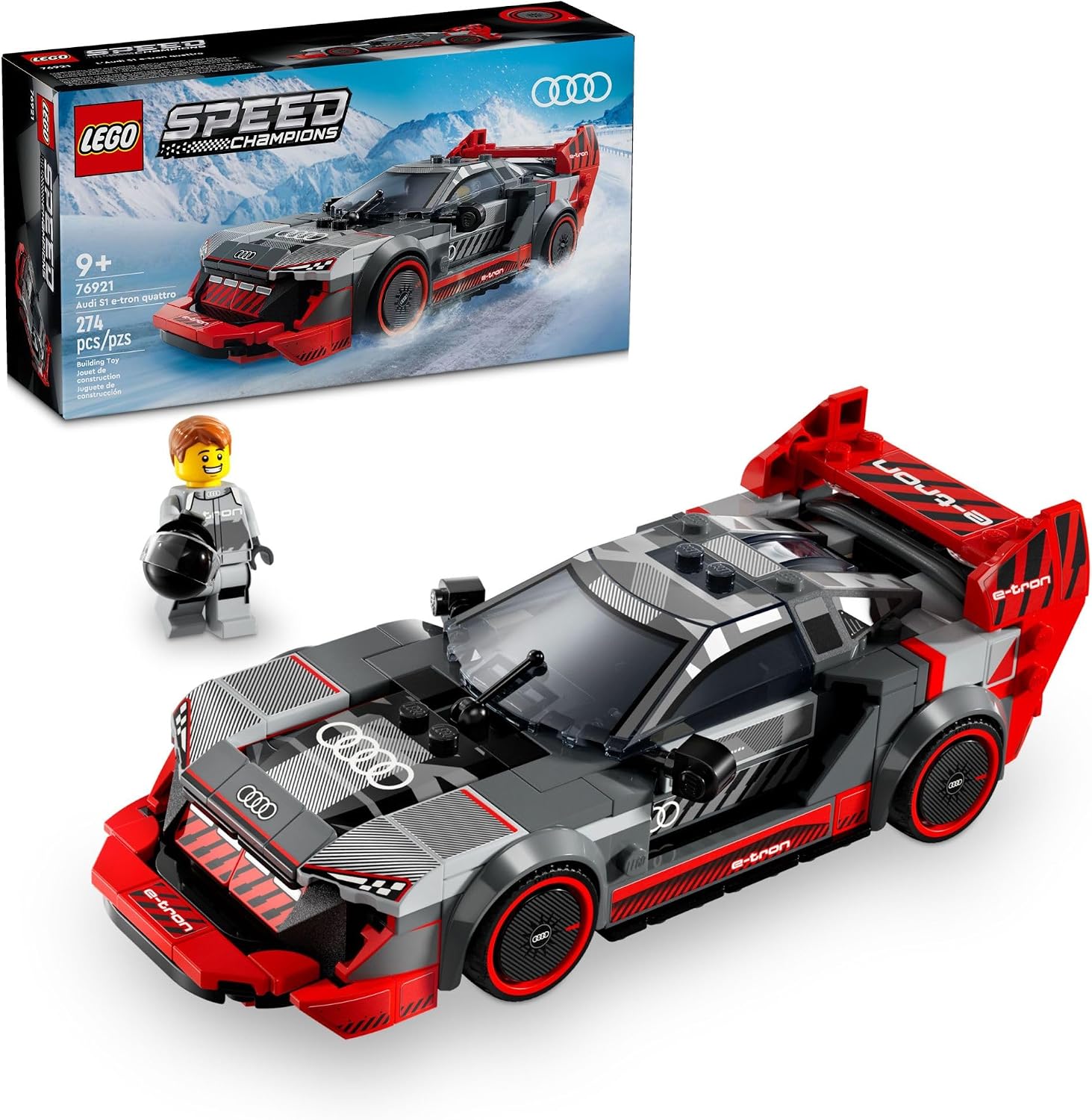 LEGO SPEED CHAMPIONS AUDI S1 E-TRON QUATTRO JUGUETES DE COCHES DE CARRERA - JUGUETES DE CONSTRUCCIÓN PARA NIÑOS, NIÑOS - 1