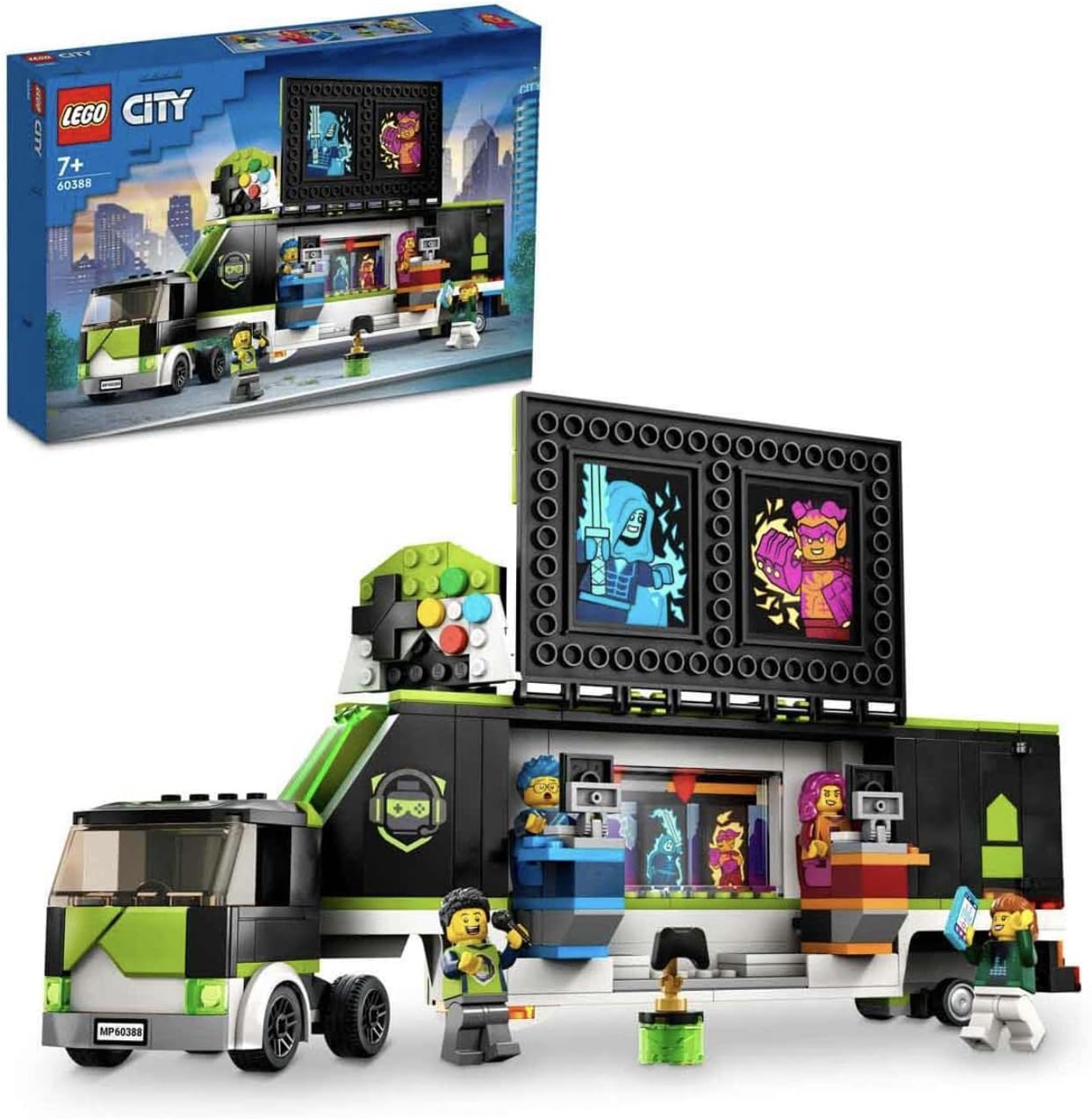 LEGO 60388 CITY VIDEO GAME TOURNAMENT TRUCK ESPORTS VEHÍCULO DE JUGUETE CON MINIFIGURAS PARA JUGADORES, REGALO PARA NIÑOS - 1