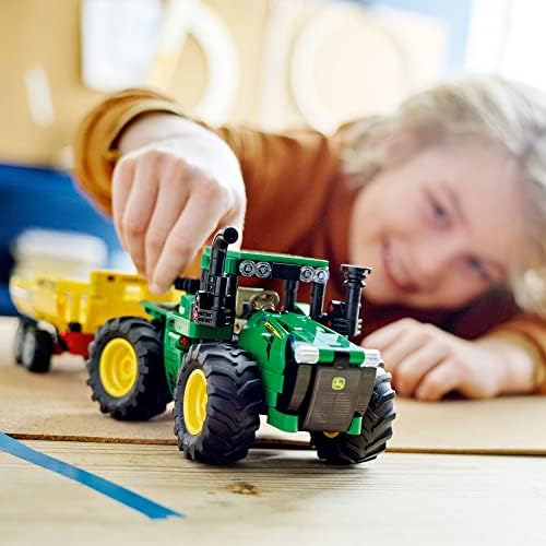 LEGO TECHNIC JOHN DEERE 9620R 4WD TRACTOR TOY 42136 JUGUETE DE CONSTRUCCIÓN MODELO COLECCIONABLE CON REMOLQUE, CON DETALLES - 7