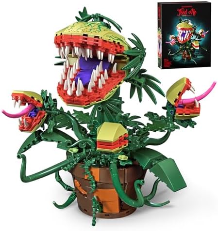 AUDREY II - JUEGO DE 2 BLOQUES DE CONSTRUCCIÓN BOTÁNICOS DE PLANTAS DE PIRAÑA COMPATIBLES CON LEGO, KIT DE JUGUETES - 7