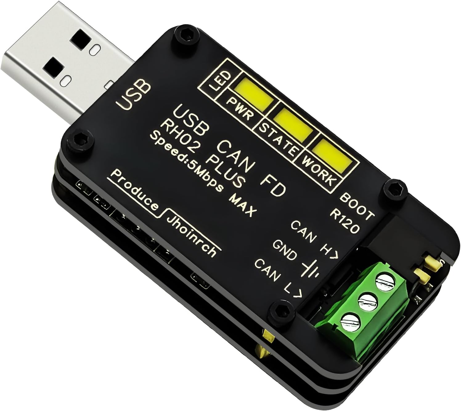 ADAPTADOR DE CONVERTIDOR USB A CAN FD BASADO EN CANABLE 2.0 SOPORTA 5 MBPS - 1