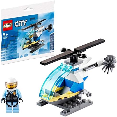 LEGO CITY MINIFIGURE POLYBAG - HELICÓPTERO DE POLICÍA CON PILOTO Y SOPORTE 30367 - 4