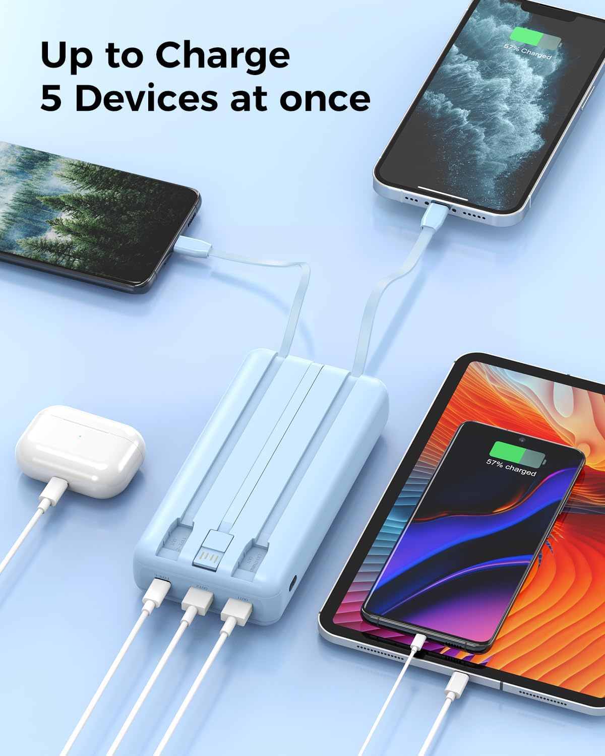 50000MAH 22.5W CARGADOR PORTÁTIL DE CARGA RÁPIDA DEL BANCO DEL PODER - 2