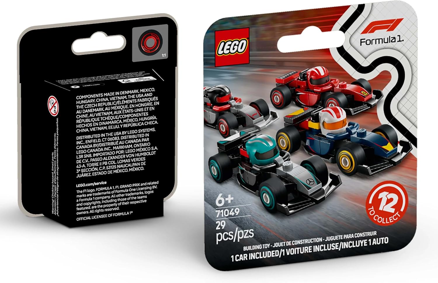 PAQUETE DE 12 AUTOS DE CARRERAS F1 - LEGO COLLECTIBLES - 7