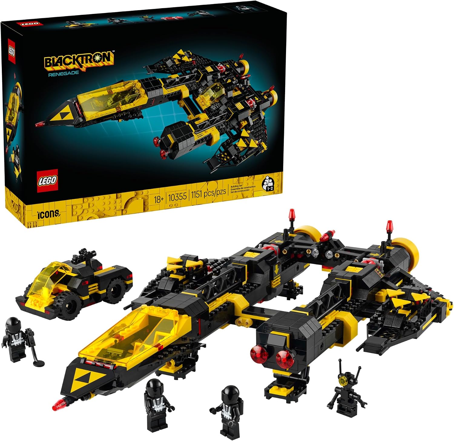 LEGO ICONS BLACKTRON RENEGADE - KIT DE BRICOLAJE PARA ADULTOS DE 18 AÑOS - BLOQUES DE CONSTRUCCIÓN PARA HOMBRES Y MUJERES - - 1
