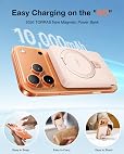 TORRAS EASYGO - BANCO DE ENERGÍA CARGADOR PORTÁTIL MAGNÉTICO DE 10000 MAH PARA IPHONE, PAQUETE DE BATERÍA INALÁMBRICA - 2