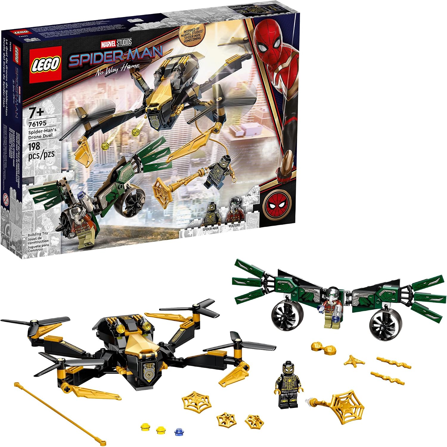 LEGO MARVEL SPIDER-MAN S DRONE DUEL 76195 KIT DE CONSTRUCCIÓN 198 PIEZAS - 1