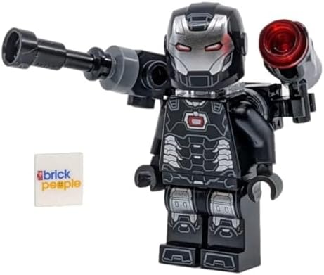 LEGO SUPERHÉROES: MINIFIGURA DE MÁQUINA DE GUERRA CON CAÑÓN DE HOMBRO, BLASTER Y CAPA GRIS JAMES RHODES - 3