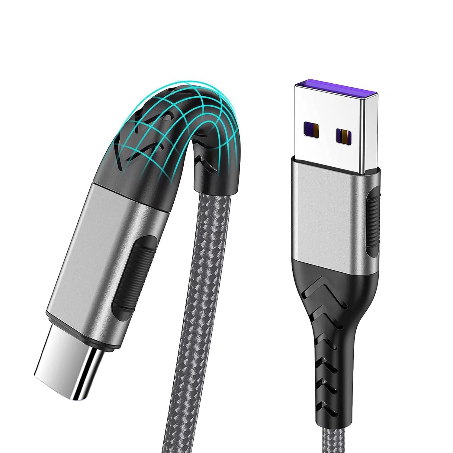 CABLE USB C DURCORD, UPGARDED - PAQUETE DE 2 CABLES DE CARGA RÁPIDA USB TIPO C DE 10 PIES - 1
