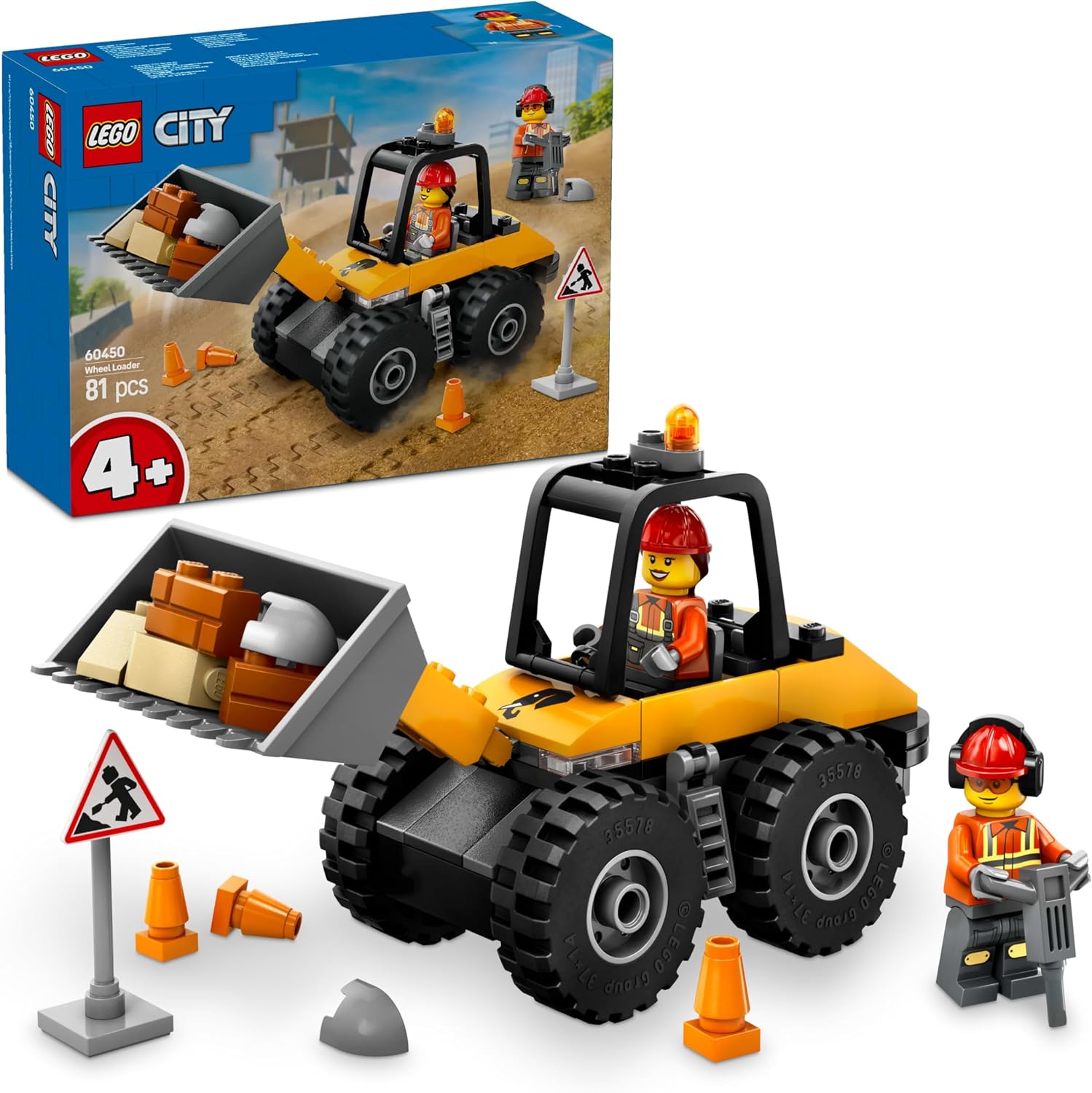 LEGO 60450 CITY CARGADOR DE RUEDAS, JUGUETE, CUMPLEAÑOS, REGALO, BLOQUES, EDUCATIVO PARA NIÑOS, NIÑAS, NIÑOS, 4, 5, 6, - 1