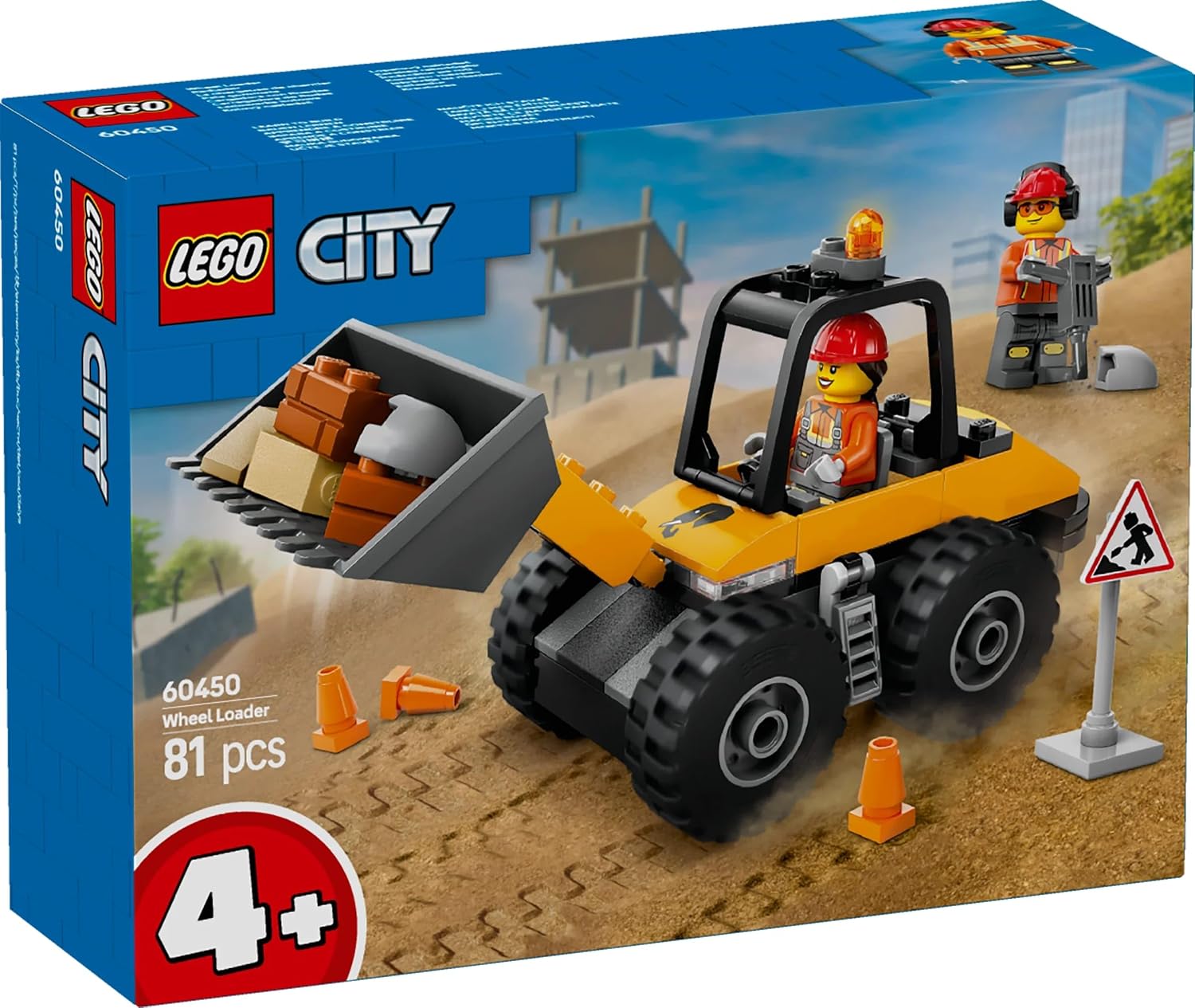 LEGO 60450 CITY CARGADOR DE RUEDAS, JUGUETE, CUMPLEAÑOS, REGALO, BLOQUES, EDUCATIVO PARA NIÑOS, NIÑAS, NIÑOS, 4, 5, 6, - 7