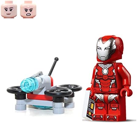 LEGO MARVEL SUPER HEROES AVENGERS INFINITY WAR MINIFIGURE - IRON RESCUE PEPPER POTTS EN ARMADURA ROJA CON DRON 76164 - 7