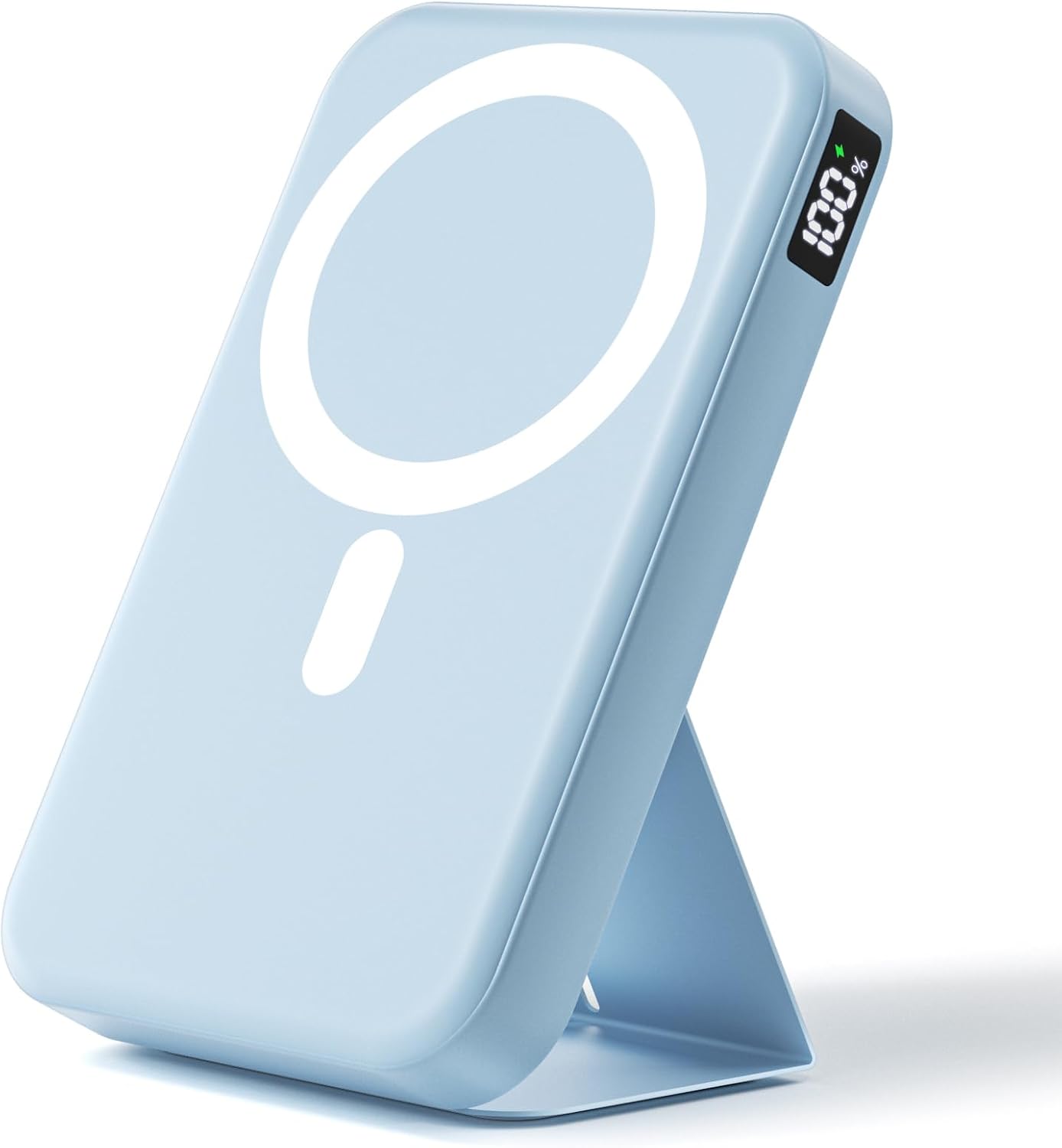 CARGADOR PORTÁTIL MAGNÉTICO, BANCO DE ENERGÍA INALÁMBRICO DE 10000 MAH CON CARGA RÁPIDA USB-C DE 20 W, SOPORTE PLEGABLE - 1
