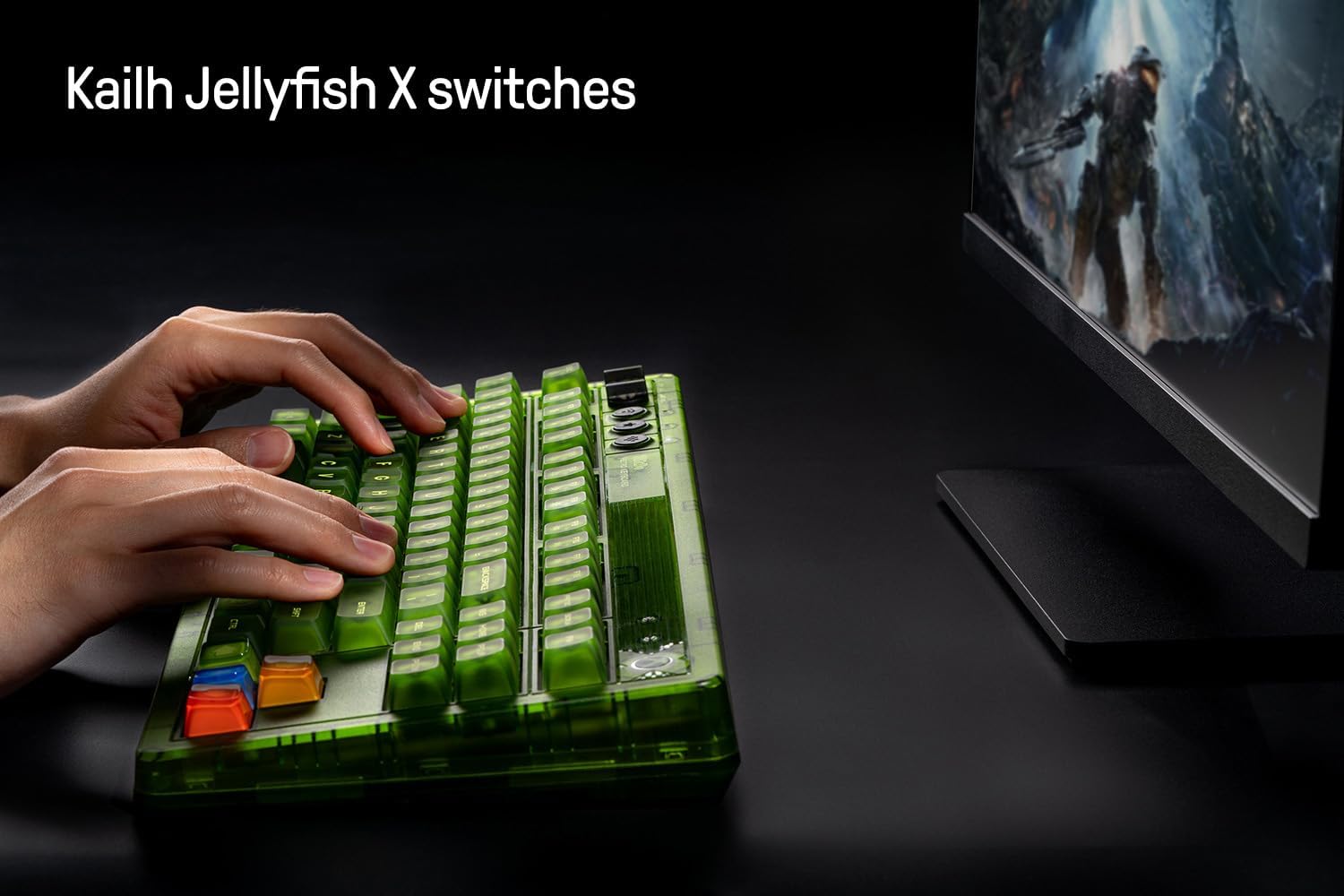 8BITDO TECLADO MECÁNICO RETRO DE 87 TECLAS BLUETOOTH/2.4G/USB-C, RETROILUMINACIÓN RGB, INTERCAMBIABLE EN CALIENTE, DOS - 7