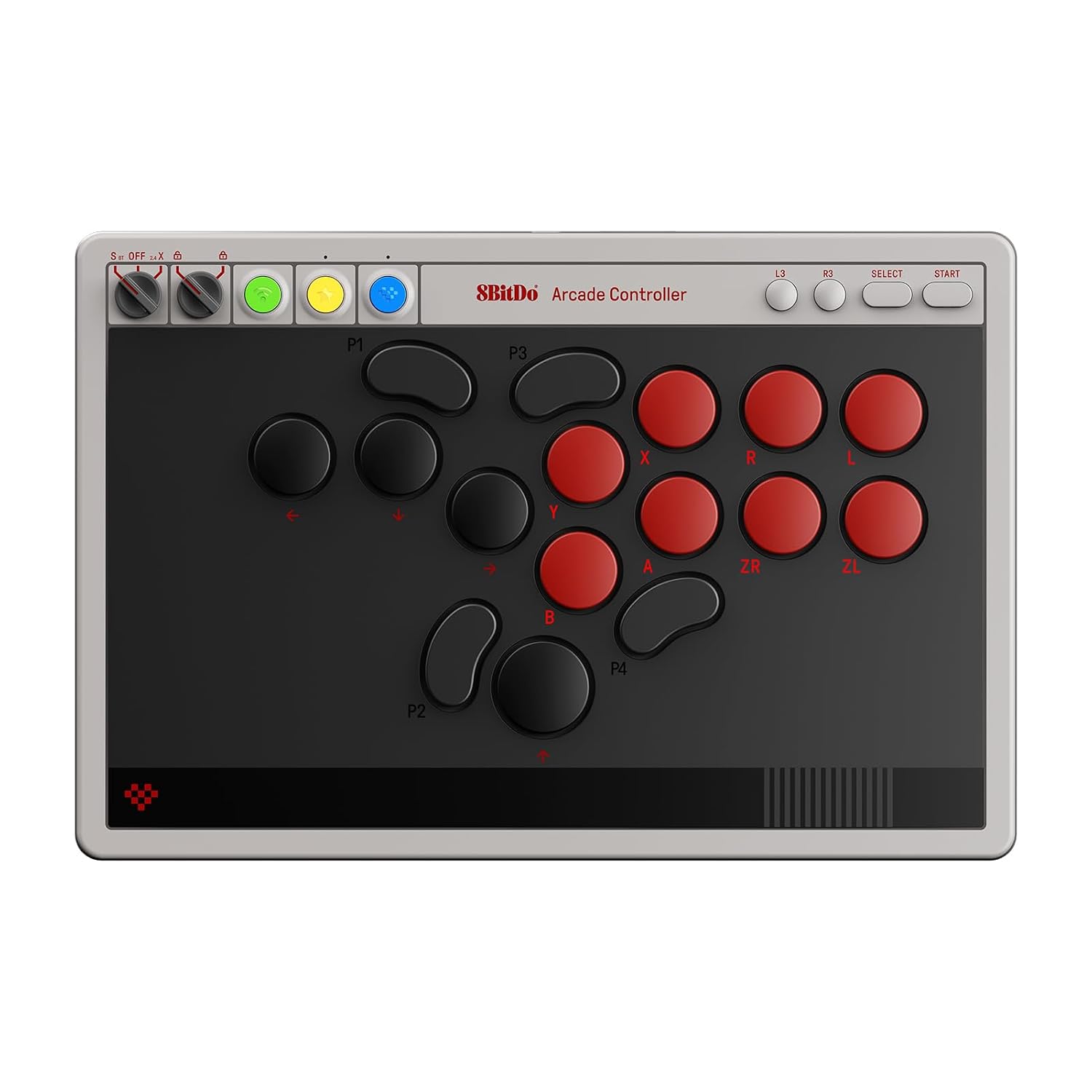 8BITDO ALL-BUTTON ARCADE CONTROLLER FOR SWITCH/SWITCH 2 Y WINDOWS BLUETOOTH, 2.4G, WIRED CONNECTIVITY, LOW-PROFILE - 1